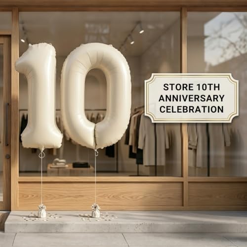 CARGEN 40-Inch Creamy White Number 1 Balloon for Parties