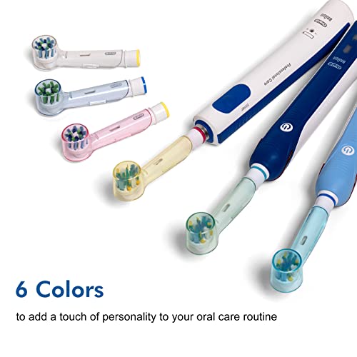 Nincha Toothbrush Head Covers for Oral-B, Pack of 6 Multi-Color Caps