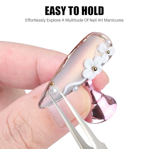 LADYING Magnetic Nail Art Practice Stand Set 2-Pack Acrylic Holder
