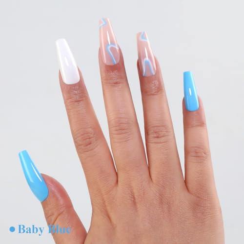 Imtiti Blue Gel Nail Polish - Baby Blue Soak Off UV LED Manicure 10ml