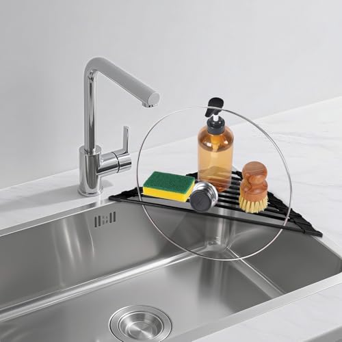 Triangular Sink Rack - Foldable, Heat-Resistant Dish Drying Mat