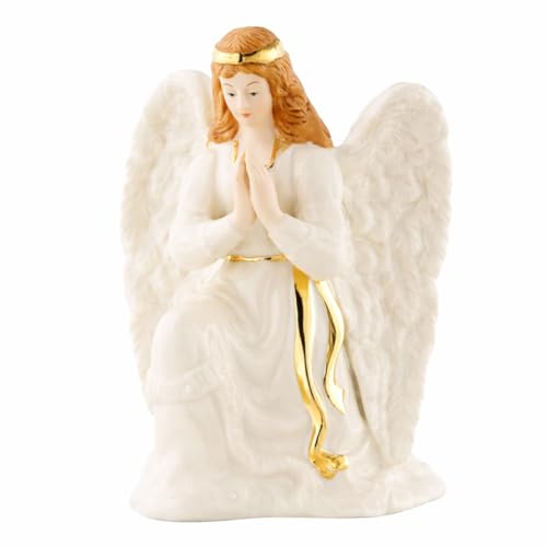Belleek Classic Nativity Angel 5.9in Parian China with Gold Accents - Ireland