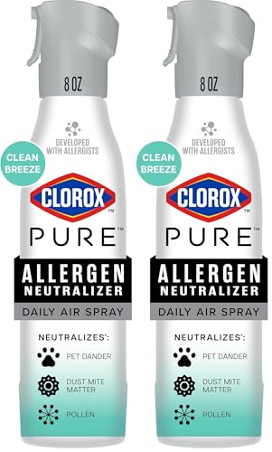 Clorox PURE Allergen Neutralizer Daily Air Spray, Clean Breeze, 8oz