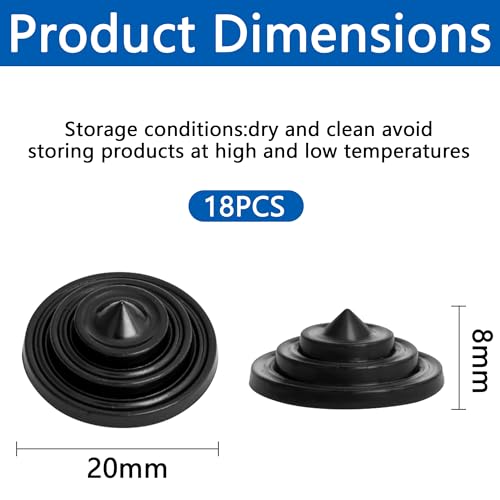 18 Pcs Snowboard Stomp Pad,4 Layers Cone Studs Snowboard Grip Stomp Pads,Anti-Slip Stomp Pad Studs to Provide Extra Grip for Winter Ski Snowboard