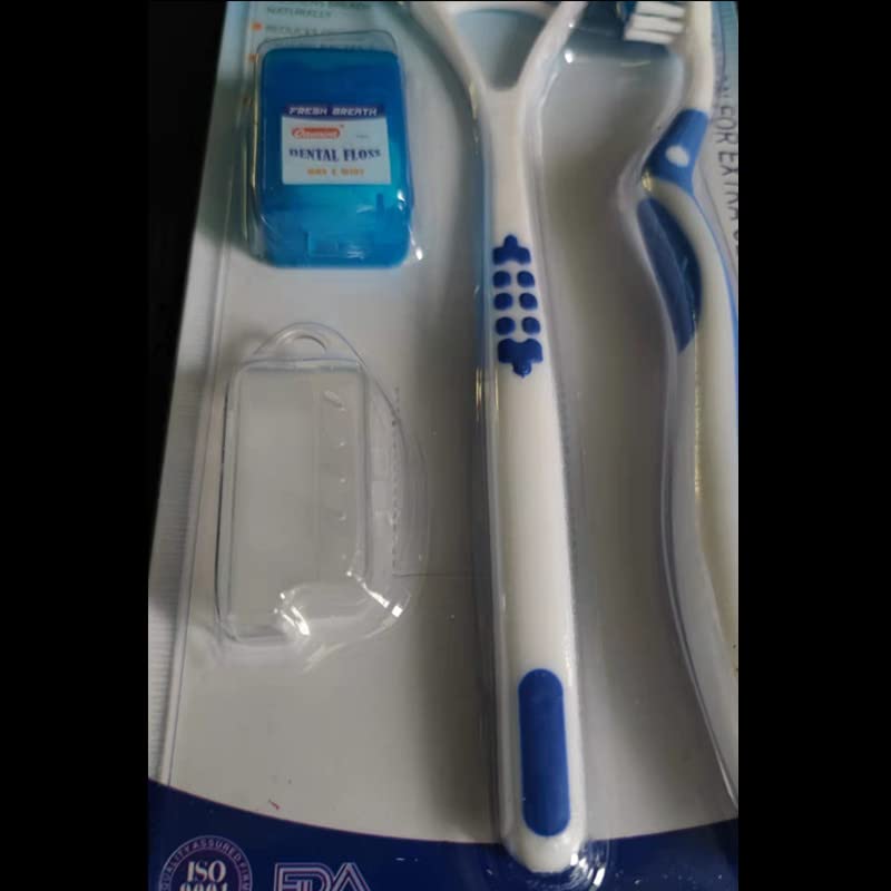 Sowsmile Oral Care Kit Teeth Cleaning Set with Toothbrush Flosser and Tongue Scraper 3-Piece