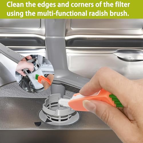 Klizdum 6-Piece Dishwasher Deep Cleaning Brush Kit for Pipes & Jets