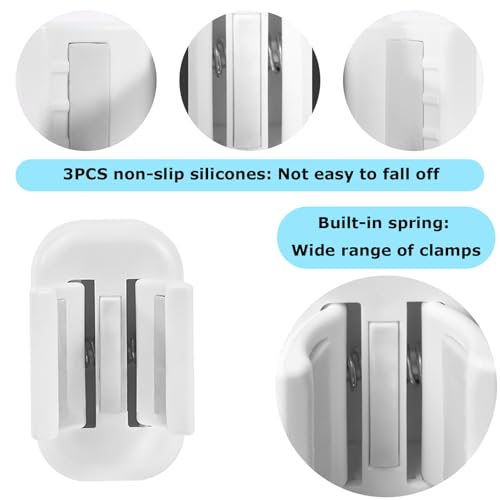 White 2-Pack Wall Mounted Electric Toothbrush Holders Waterproof & Adhesive