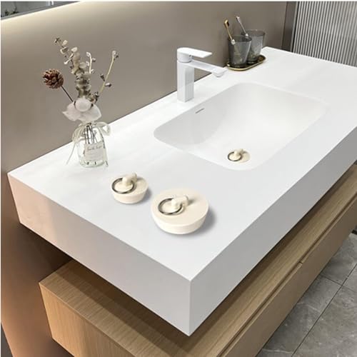 4-Pack Rubber Sink Stoppers with Pull Ring for Various Drains