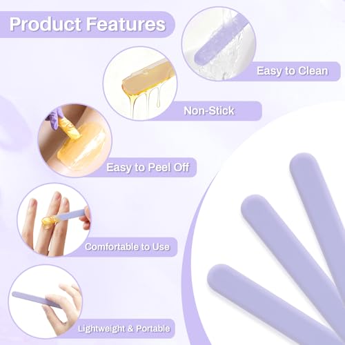 RAQEHO 3-Pack Reusable Silicone Wax Spatula & Applicator Sticks