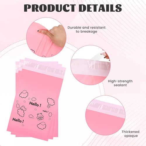 Jaarssho Pink Sanitary Disposal Bags - 100 Pcs Opaque Self-Sealing Pouches