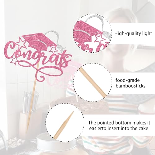 Congrats Grad 2026 Cake Topper | Graduation Party Decorations
