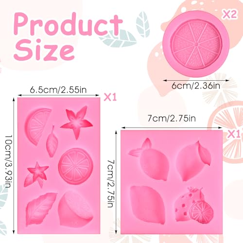 Lemon Fondant Molds - 4Pcs Silicone Cake Decoration Set