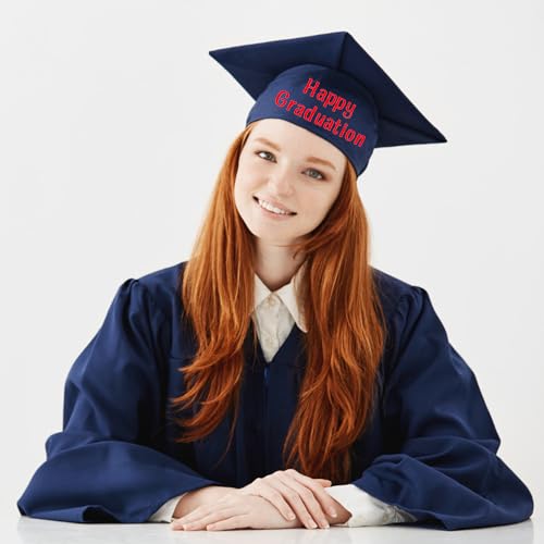 12 Sheets Red Self-Adhesive Letter & Number Stickers for Graduation Cap DIY