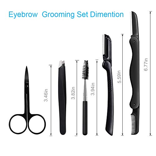 Summer Lemon 5-in-1 Professional Eyebrow Grooming Kit and Trimmer Set