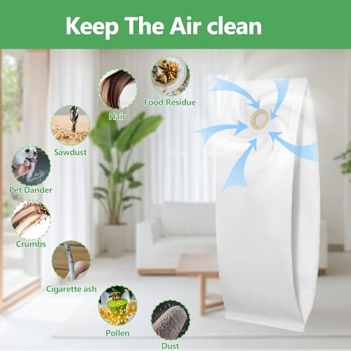 HEPA Central Vacuum Bags 4 Pack Compatible with Nutone CV Models
