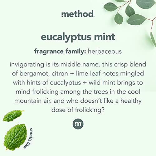 Method Bathroom Cleaner, Eucalyptus Mint, 28 fl oz (Pack of 4)