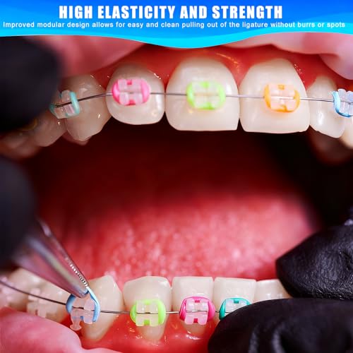 Orthodontic Ligature Ties 1040pcs - Multi-Color Elastomeric O-Rings