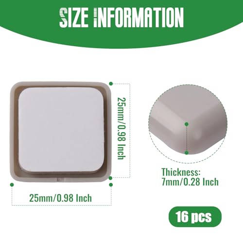 YIEMI Furniture Sliders - 25mm Square Pads for Easy Moving on Carpet