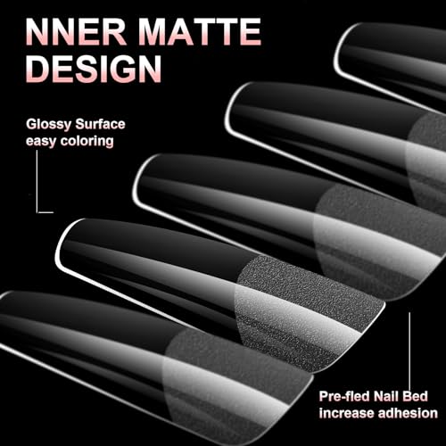 Clear Acrylic Press On Nail Tips 10 Sizes False Nails for DIY Art