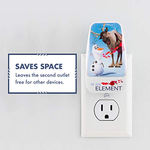 Disney Frozen 2 LED Night Light - Olaf & Sven, Blue/White, Plug-in