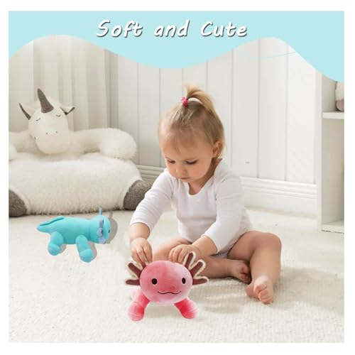Cute Axolotl Plush Toy - 10.8 Inch Soft Stuffed Animal for Kids