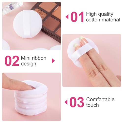 Mxxipp Soft Microfiber Makeup Powder Puffs 10-Pack