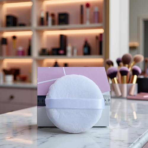 Juroicessry 5-Inch Jumbo Powder Puff - Extra Large Soft Velvety Body & Face Makeup Setting Puff