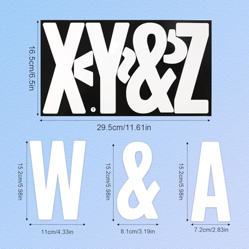 Large Vinyl Letter Stickers - 76 Waterproof Uppercase Letters