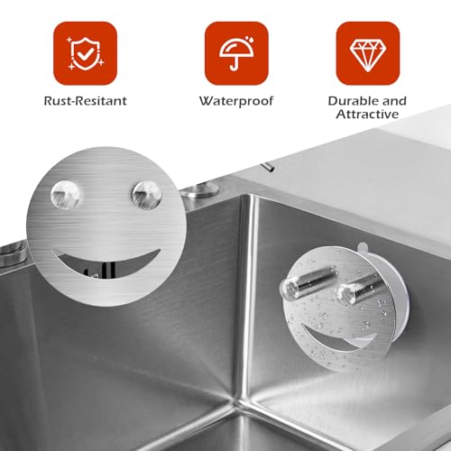Stainless Steel Sponge Holder for Kitchen Sink - Durable Suction Caddy