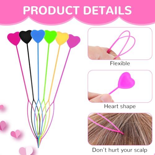 Hair Beader Tool 12 Pack - Quick Bead Loader & Topsy Tail Styling Kit