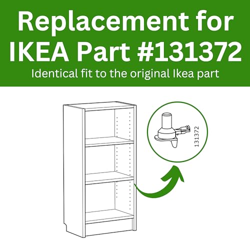 Billy Bookshelf Pins - Replacement for IKEA Part #131372 - 12 Pack