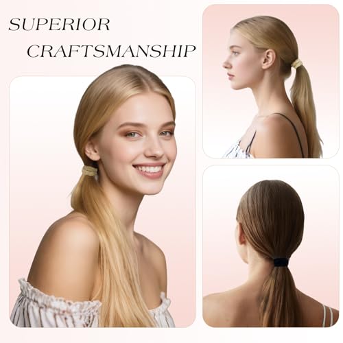 Brvlsoc Soft Polyester Lace Edge Hair Scrunchies with Strong Grip