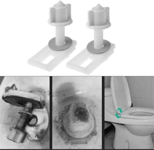 Universal Toilet Seat Screws and Nuts Kit - 2Pcs Durable Plastic Fasteners