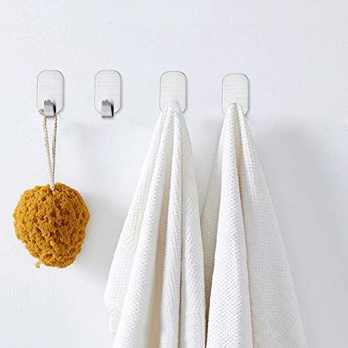 FOTYRIG Waterproof Stainless Steel Adhesive Hooks - 16 Pack