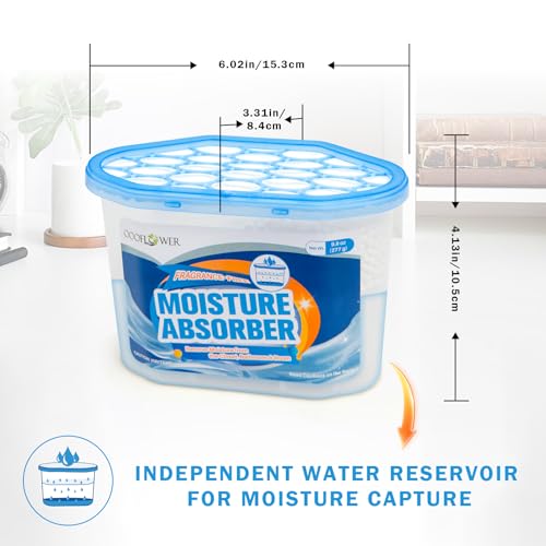 OOOFLOWER 3-Pack Moisture Absorber Buckets - Odorless Humidity Control