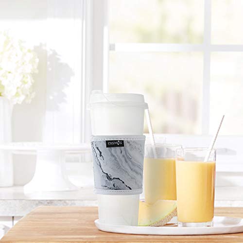 Marble Pattern Coffee Mug Sleeve Insulator - 4 Pcs Neoprene Set