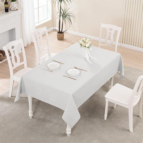 Waterproof Rectangle Table Cloth - Owl Gray 70x55 Inches - Wrinkle Resistant & Easy Care