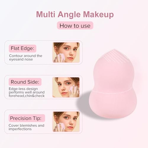 QIBANHUA 3-Piece Makeup Sponge Set - Large and Mini Beauty Blender Sponges