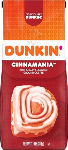 Dunkin' Cinnamania Ground Coffee, 11oz - Sweet Cinnamon Flavor
