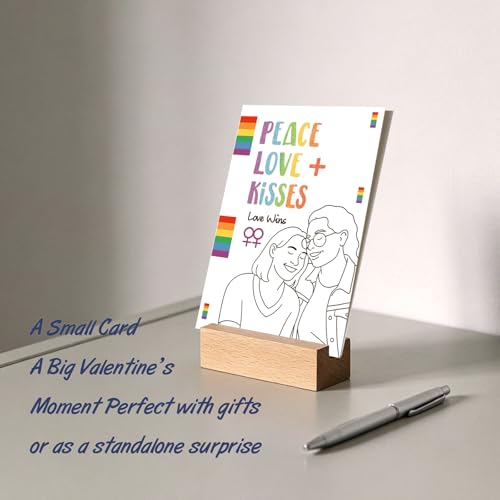LGBTQ+ Anniversary Card with Envelope – Love Is Love Design