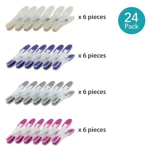 Laundry 360 Soft Grip Clothespins - 24 Count, Ergonomic & Rust Resistant
