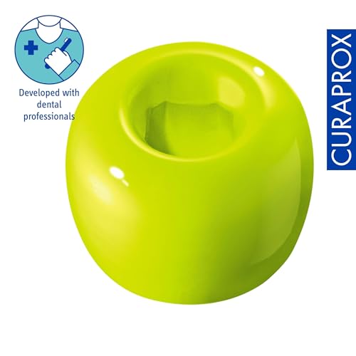 Curaprox Ceramic Toothbrush Holder - Stylish Orange Bathroom Accessory
