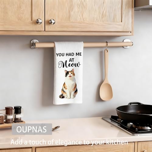 Calico Cat Hand Towel, 16x24 Decorative Funny Animal Dish Towel for Bathroom