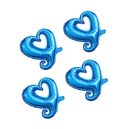 WHAMVOX 4pcs 18-Inch Heart Foil Balloons for Wedding and Party Decor
