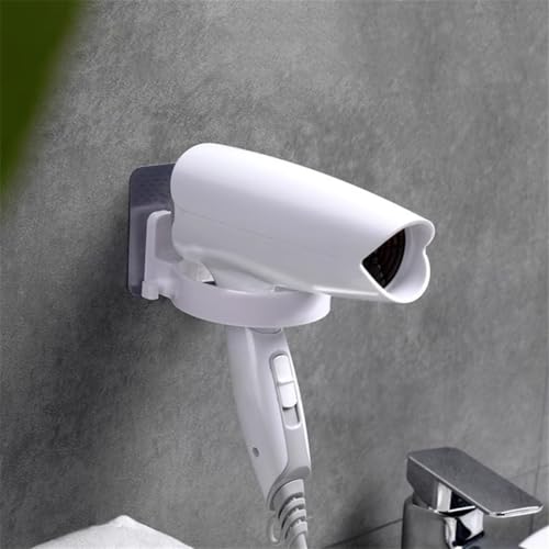 Wall-Mounted Hair Dryer Holder - Self-Adhesive Bathroom Organizer