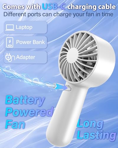 Portable Handheld Fan with 5 Speeds Rechargeable Cooling Fan for Travel & Outdoor