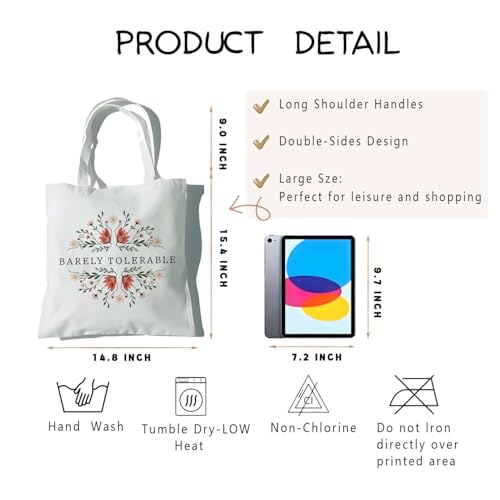 Literary Canvas Tote Bag - Perfect Gift for Book Lovers
