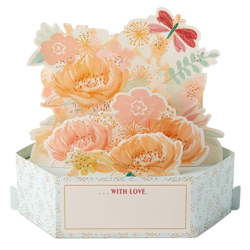 3D Pop-Up Mother's Day Card with Pink Flowers & Butterfly