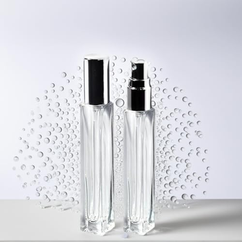 Clear Glass Perfume Spray Bottle Refillable Travel-Sized Decanter