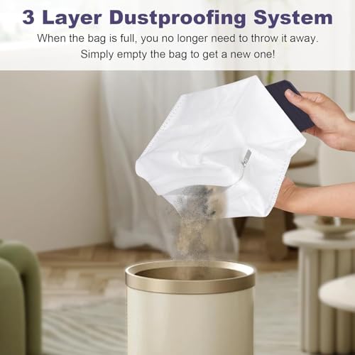 JoaSinc Reusable Vacuum Bags for Roomba i, j, s Series - 3 Pack Zipper Bag